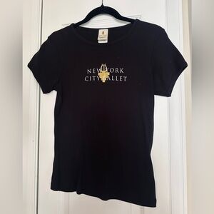Rare Vintage Danskin New York City Ballet Black Short Sleeve Tee